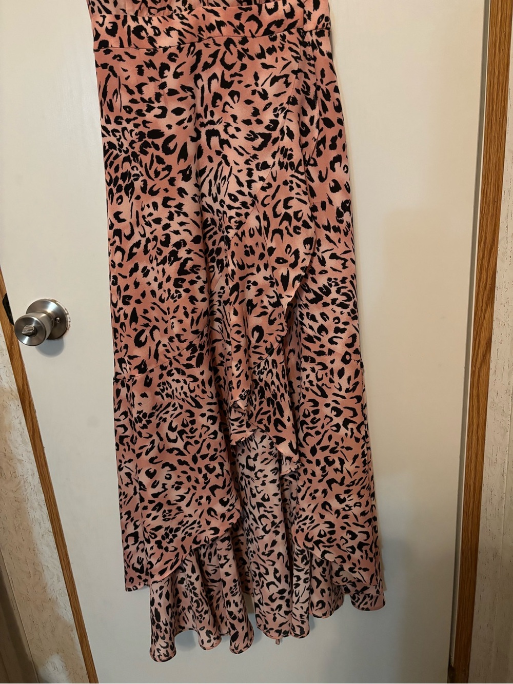 Buddy Love Orange Leopard-Print High-Low Ruffle Dress - Picture 3 of 4